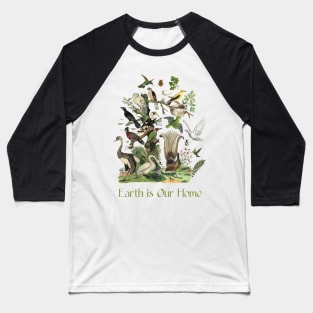 Wildlife Bird Illustration & Nature Conservation Tekst Baseball T-Shirt